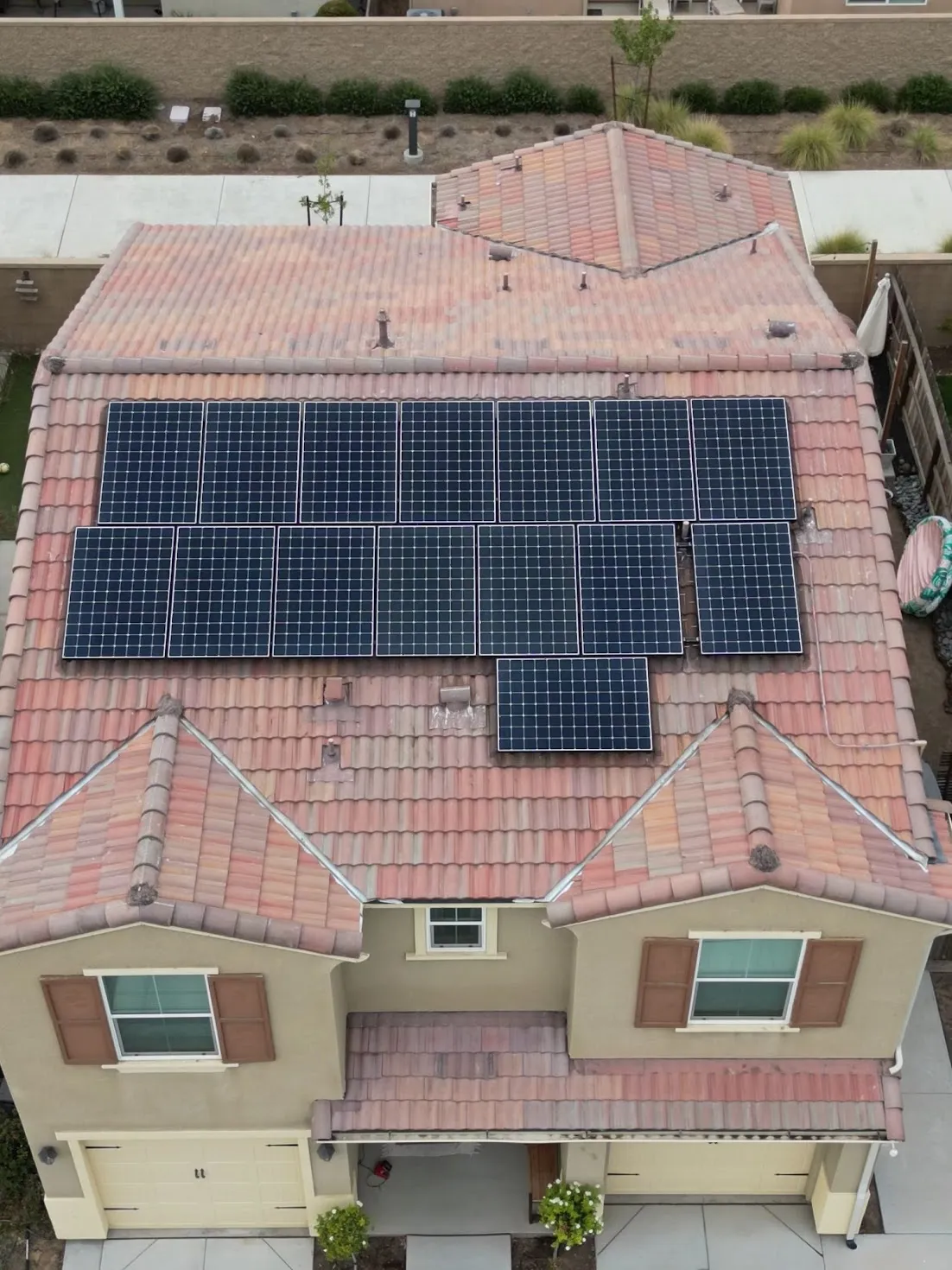 Solar array on a Central Valley home