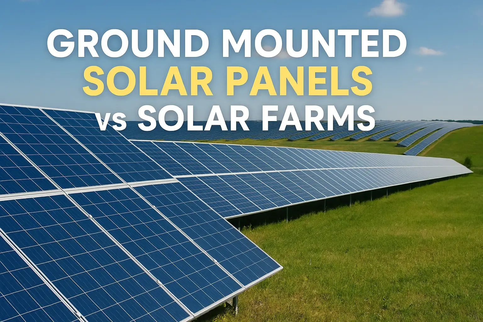 Ground Mounted Solar Panels vs Solar Farms: What's the Difference?